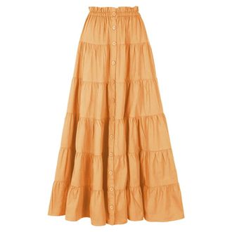 Antik Batik Dames, Rokken, Oranje, Maat: XS Katoen