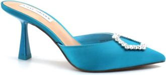Steve Madden Heeled Mules - Dames - Muiltjes - Blauw - 37 1/2 EU - Leer - Schoenen