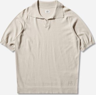 C.P. Company Men s Cotton Crepe Shortsleeve Polo Frozen Dew