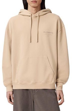 AllSaints Xander Cotton Hoodie in Sunset Brown at Nordstrom, Size Xx-Large