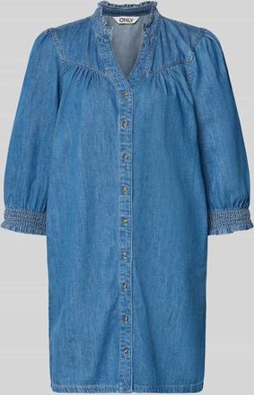 Only Flie&szlig;endes Jeanskleid aus reiner Baqumwolle Modell RAYA in Jeansblau, Gr&ouml;&szlig;e XS