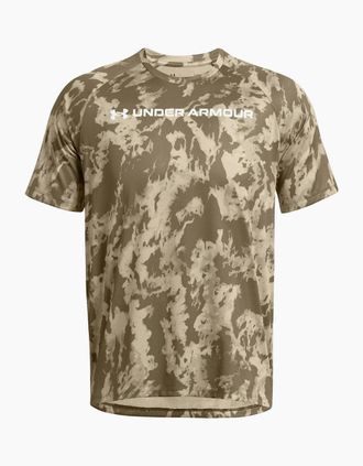 Under Armour Mens Tech Camo Regular Fit T-Shirt - Khaki Base - Size: 42