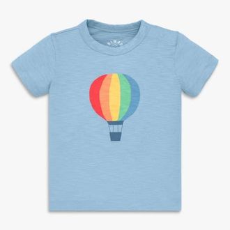 primary Baby Hot Air Balloon Tee in Stream Hot Air Balloons at Nordstrom, Size 18-24M
