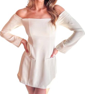 Nia Moira Dress In Antique White