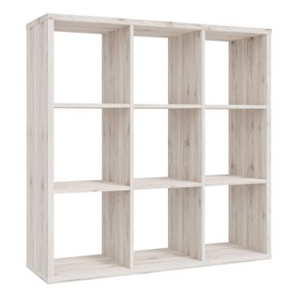Furniture To Go Mauro 3x3 Storage Unit in Light Oak