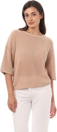 Equipment Mesh Elbow Sleeve Sweater in Desert Rose at Nordstrom, Size Medium