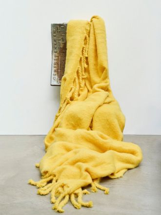 Lena Rewell Handwoven Solid Mohair King-Size Bed Blanket (118in/3m)