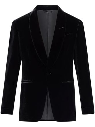 Tom Ford Blazer monopetto in velluto - Nero
