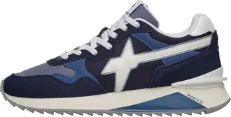 W6YZ Technical fabric and suede sneakers Yak-M. - Heren - Sneakers - Blauw - 44 EU - Schoenen