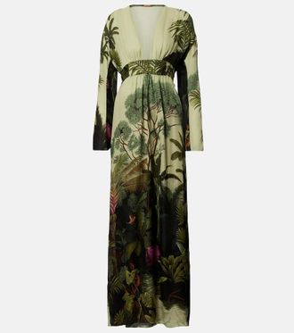 Johanna Ortiz Printed silk maxi dress