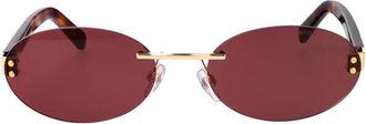 Marc Jacobs Klassieke Logo Randloze Ovalen Zonnebril - Dames - Zonnebrillen - Veelkleurig - 57 MM - Accessoires