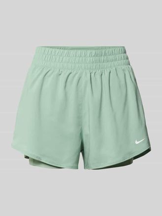 Nike Shorts im 2-in-1-Look mit Logo in Khaki, Gr&ouml;&szlig;e XL