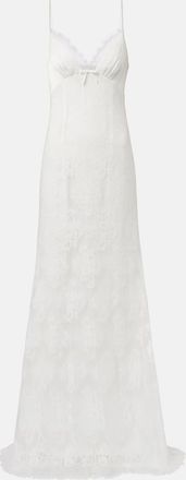 Self Portrait Abito lungo in pizzo floreale con spalline