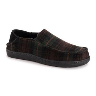 Muk Luks Owen Step-Down Slipper in Brown Plaid at Nordstrom, Size X-Large