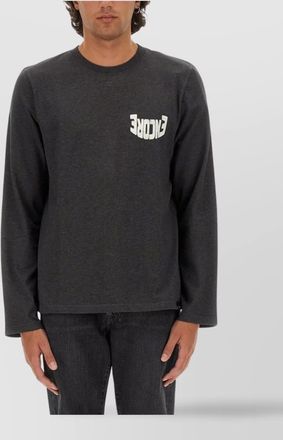 Courr&egrave;ges logo crew neck t-shirt long sleeves