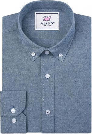 Alynn Mens Lucas Untuckable Casual Fit Dress Shirt In Blue