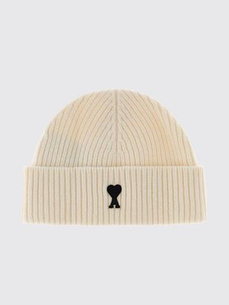 Ami Beanie in Pure Virgin Wool with Cuff and Contrast Logo