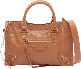 Balenciaga Pre-owned Balenciaga Small Lambskin Motocross Le City Satchel Ladies VPY3QH1S5LHBF5UE