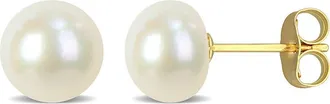Delmar 14K Yellow Gold Cultured Pearl Stud Earrings at Nordstrom Rack