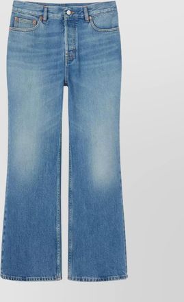 Gucci flare cut short denim trousers