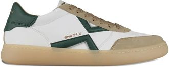 Alexander Smith appliqué lace-up trainers - White