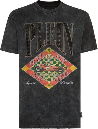 Philipp Plein T-Shirt Round Neck D Azur - Heren - T-shirts - Zwart - S - Katoen - Tops