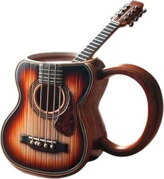 OEM Taza De Caf&eacute; - Taza - Botella De Agua Creativa Con Motivo De Guitarra - Taza De Caf&eacute; Original Con Instrumento Musical
