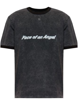 Misbhv slogan-print T-shirt - men - Cotton - L - Black