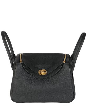 Herm&egrave;s Black Leather Lindy 26 GHW (Authentic Pre-Loved)
