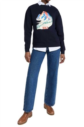 Kule Oversized Alps Sweatshirt In Navy