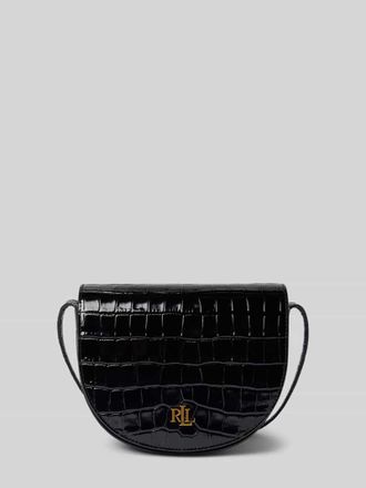 Lauren Ralph Lauren Handtasche aus Rindsleder mit Label-Applikation in Black, Gr&ouml;&szlig;e 1