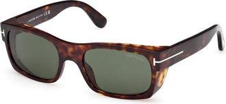 Tom Ford Rechthoekige Zonnebril - Dames - Zonnebrillen - Bruin - 53 MM - Accessoires