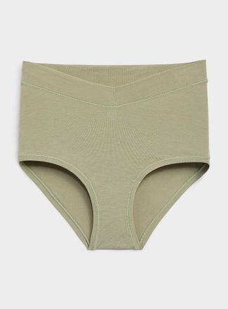 Miiyu Womens Stretchy V high-waist classic Hipster Panties TENCEL TM modal
