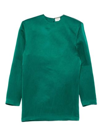 Saint Laurent Mini-jurk met lange mouwen - Groen