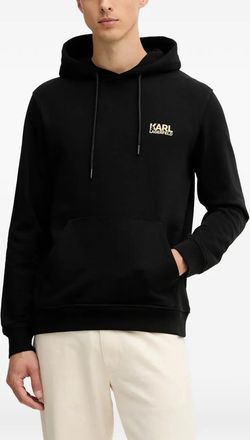 Karl Lagerfeld logo-print hoodie - Black