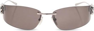 Balenciaga Sunglasses, female, Gray, Size: ONE SIZE Logo Rectangle Sunglasses