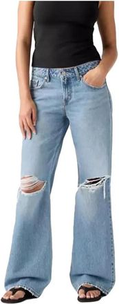 Levi's Low Loose Wide Jeans - Dames - Loose Fit Jeans - Blauw - W26 L32 - Katoen - Jeans