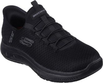 Skechers 108144EC/BBK SUMMITS SR-ENSLEE Womens Slip-Resistant Trainers Black Textile - Size UK 4