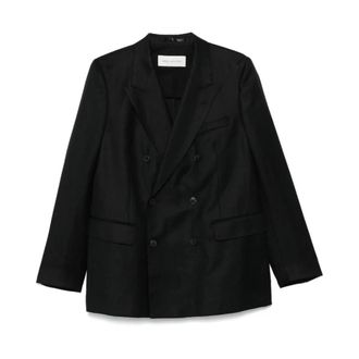 Dries Van Noten Blazers, male, Black, Size: 2XL Stylish M.w. Jacket