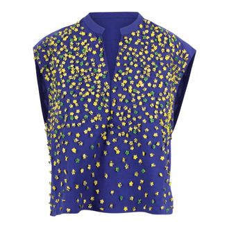 Mii Blouses, female, Blue, Size: S Gaia Sleeveless Top