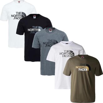 The North Face Mens 5 Pack Mens Easy Tee T Shirt - Multicolour Cotton - Size X-Large