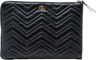 Gucci Pre-owned Quilted Clutch - - Pre-owned - Donna - Nero - ONE SIZE
