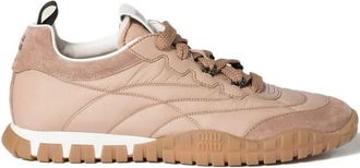 Miu Miu Tyre Sneakers In Technical Fabric And Suede Shoes