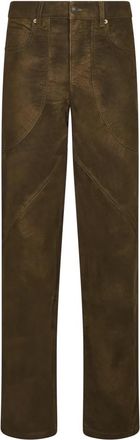 Isabel Marant Bruine Broek Kelvin Model - Dames - Straight fit broeken - Bruin - 4XS - Broeken