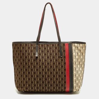 Carolina Herrera Multicolor Monogram Canvas Shopper Tote