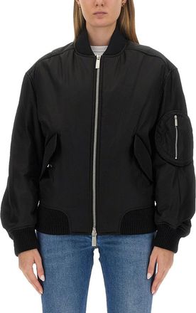 Off-white Nylon Bomber Jacket-Donna