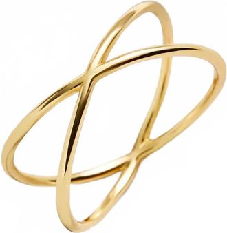 BaubleBar Womens Katherine Ring In Gold