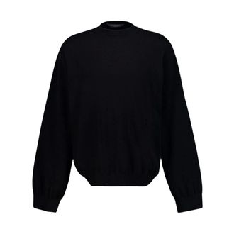 Balenciaga Truien & Vesten, Heren, Zwart, M, Kasjmier, Cashmere Trui met Ronde Hals