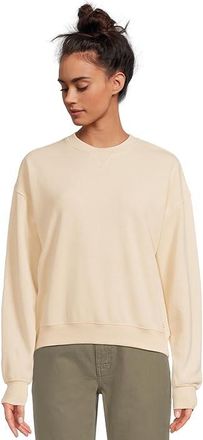 Prana Cozy Up Crew Sweatshirt Womens Sweater Canvas Heather : LG (Womens 10-12), Hemp/Polyester/Tencel