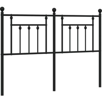 vidaXL Cabecero De Metal Negro 140 Cm Vidaxl